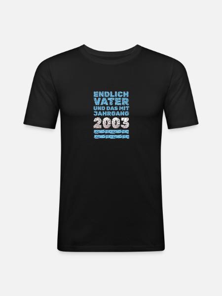 mit 2003 - Männer Slim Fit T-Shirt - Schwarz