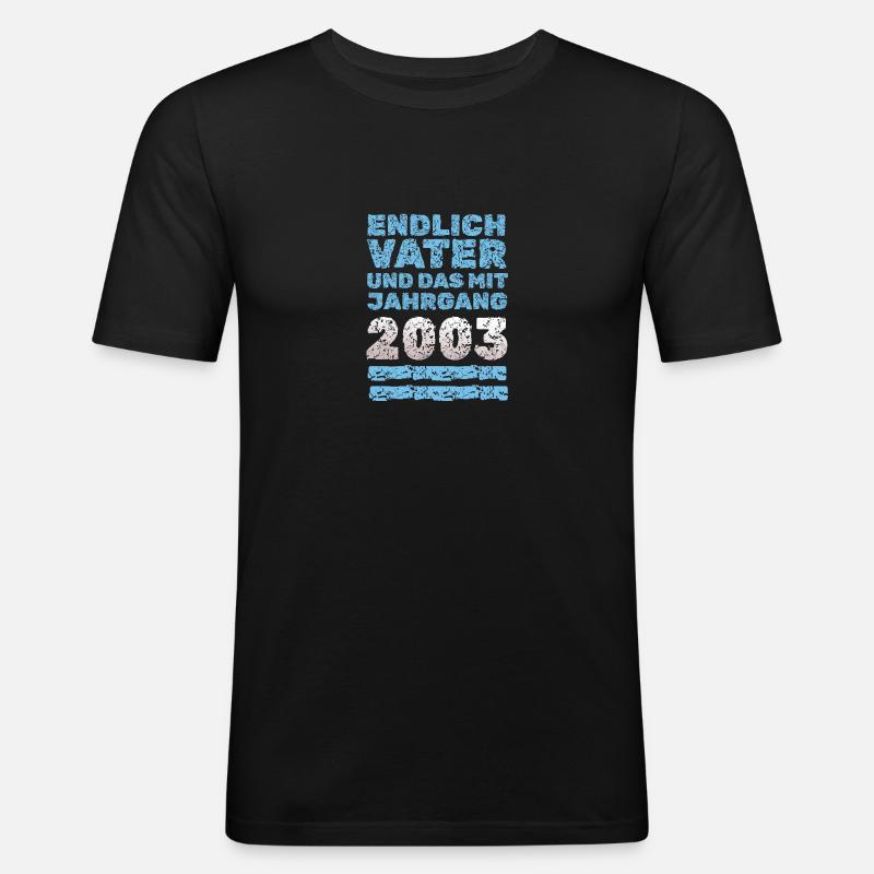 mit 2003 - Männer Slim Fit T-Shirt - Schwarz