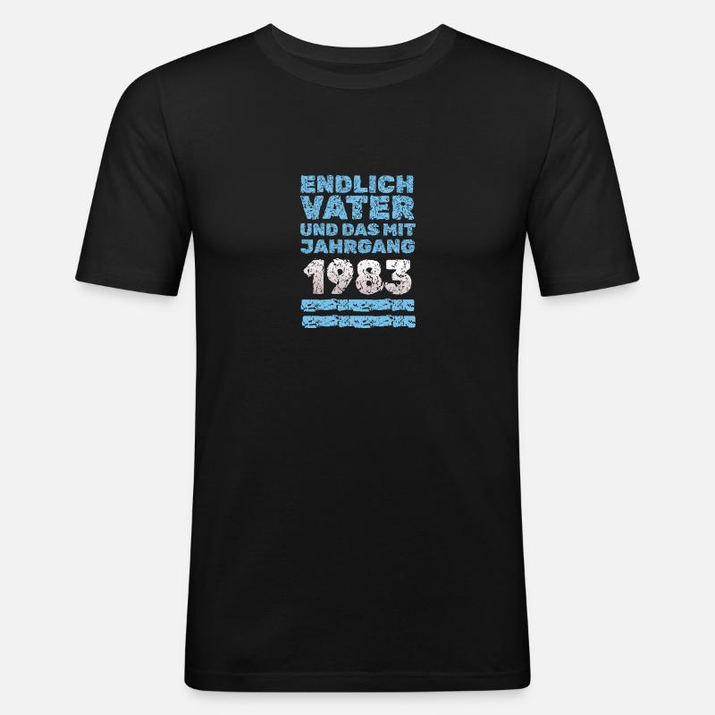 mit 1983 - Männer Slim Fit T-Shirt - Schwarz