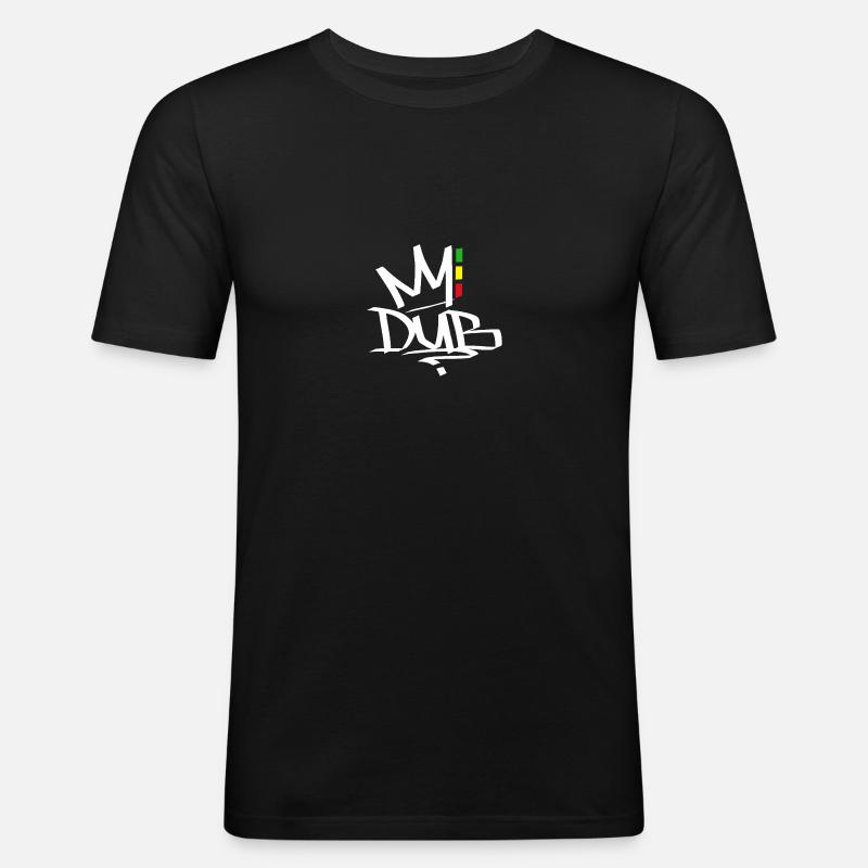 Dub Reggae Rasta - Männer Slim Fit T-Shirt - Schwarz