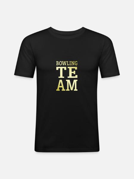 Bowling Team Mannschaft - Men's Slim Fit T-Shirt - black