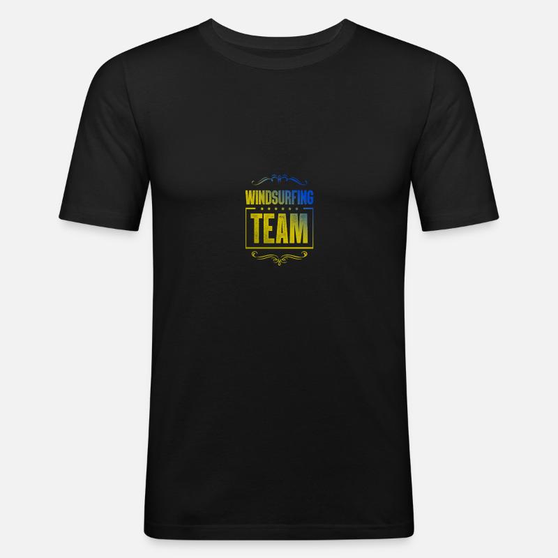 Windsurfing Crew - Männer Slim Fit T-Shirt - Schwarz