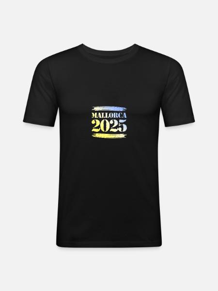 Mallorca 2025 - Men's Slim Fit T-Shirt - black