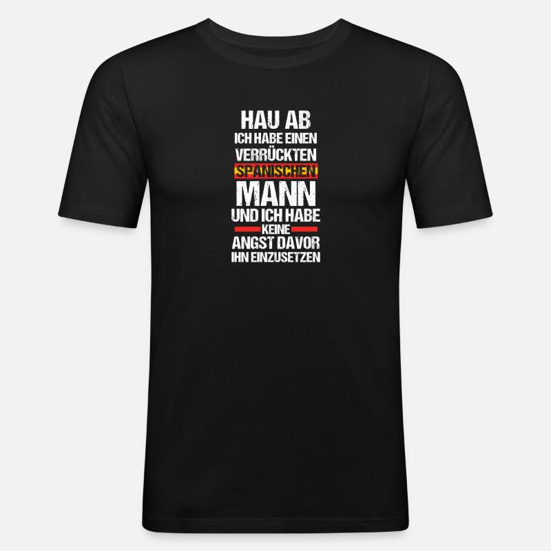 Spanier Spanien - Männer Slim Fit T-Shirt - Schwarz