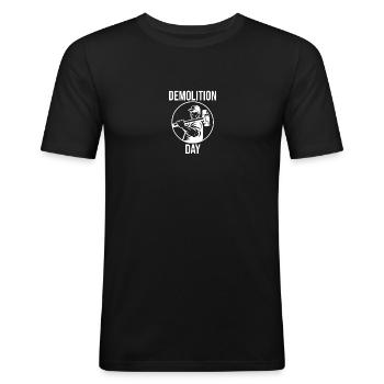 Demo Day Demolition Team House House Construction - Men's Slim Fit T-Shirt - black - Front - Nik (191cm)