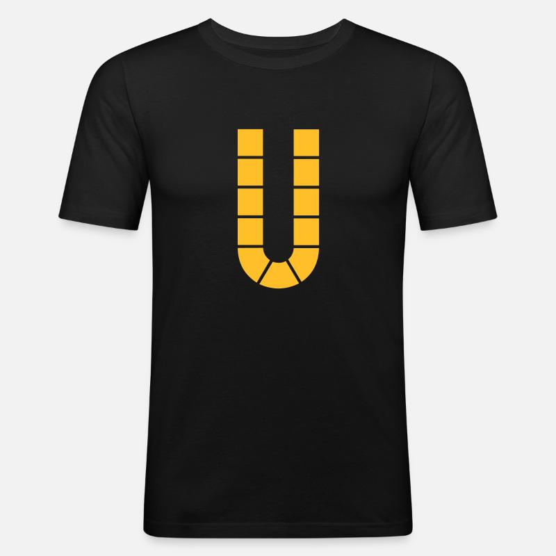 Dortmunder U (innen) - Männer Slim Fit T-Shirt - Schwarz