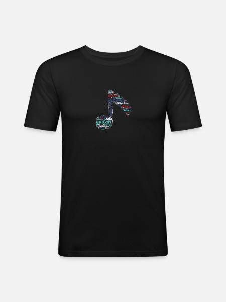 Guitarist Design - Men's Slim Fit T-Shirt - black