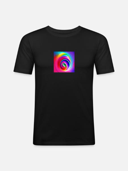 optimismus - Männer Slim Fit T-Shirt - Schwarz