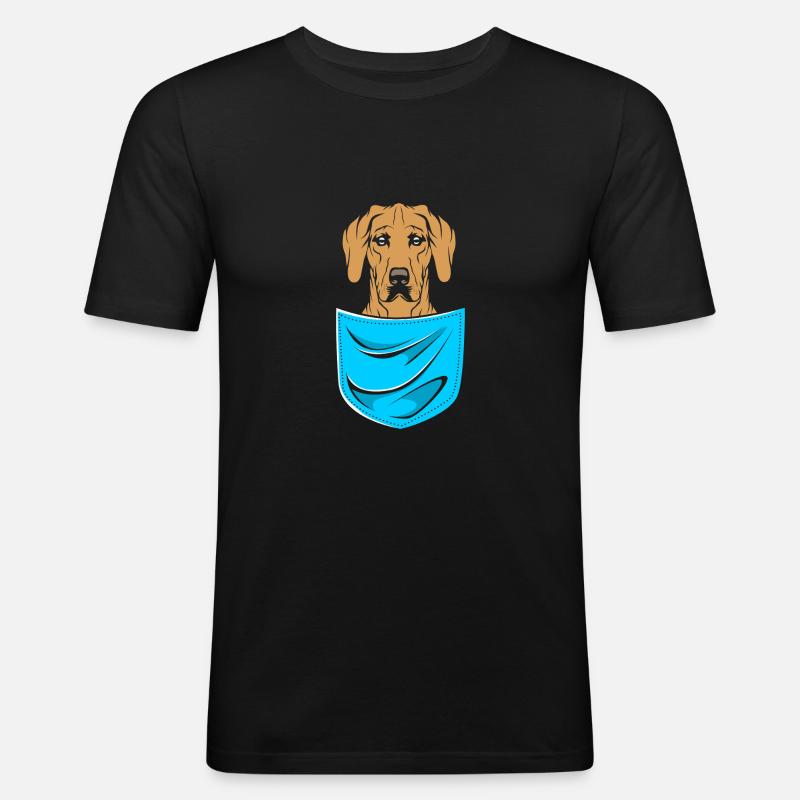 Rhodesian Ridgeback - Männer Slim Fit T-Shirt - Schwarz