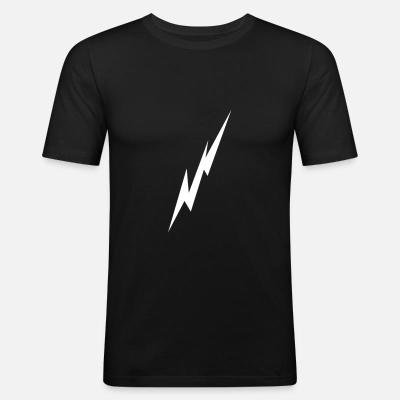 Blitz - Männer Slim Fit T-Shirt - Schwarz