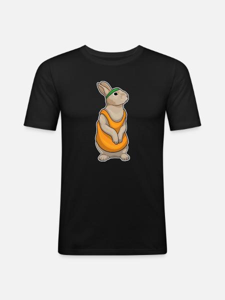 Coureur Bunny Jogger Sport - T-shirt près du corps Homme - noir