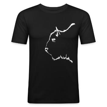 bison - T-shirt près du corps Homme - noir - Devant - Nik (191cm)