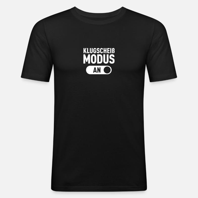 Klug shit mode (On) - Men's Slim Fit T-Shirt - black