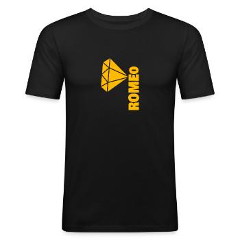Noble Roméo - T-shirt près du corps Homme - noir - Devant - Nik (191cm)
