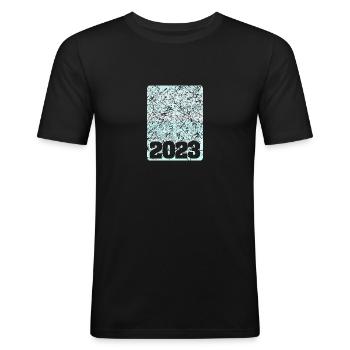 2023 - Men's Slim Fit T-Shirt - black - Front - Nik (191cm)