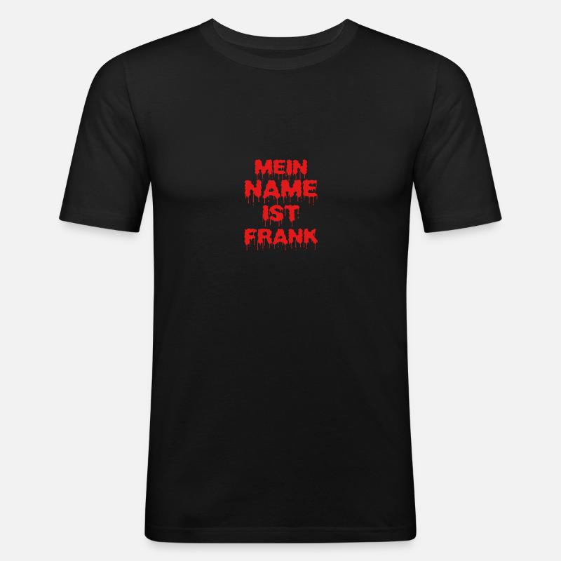 Frank - Männer Slim Fit T-Shirt - Schwarz