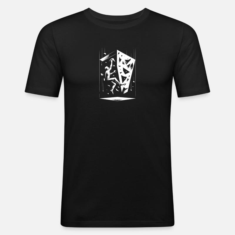 Boulderer - Männer Slim Fit T-Shirt - Schwarz