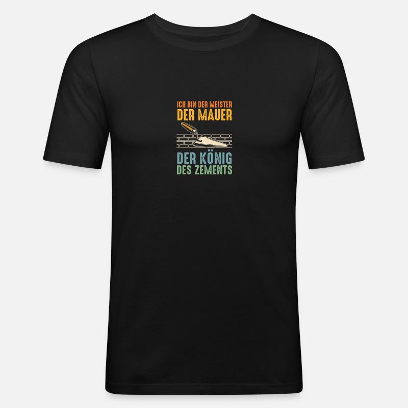 Maître maçon Compagnon maçon - T-shirt près du corps Homme - noir