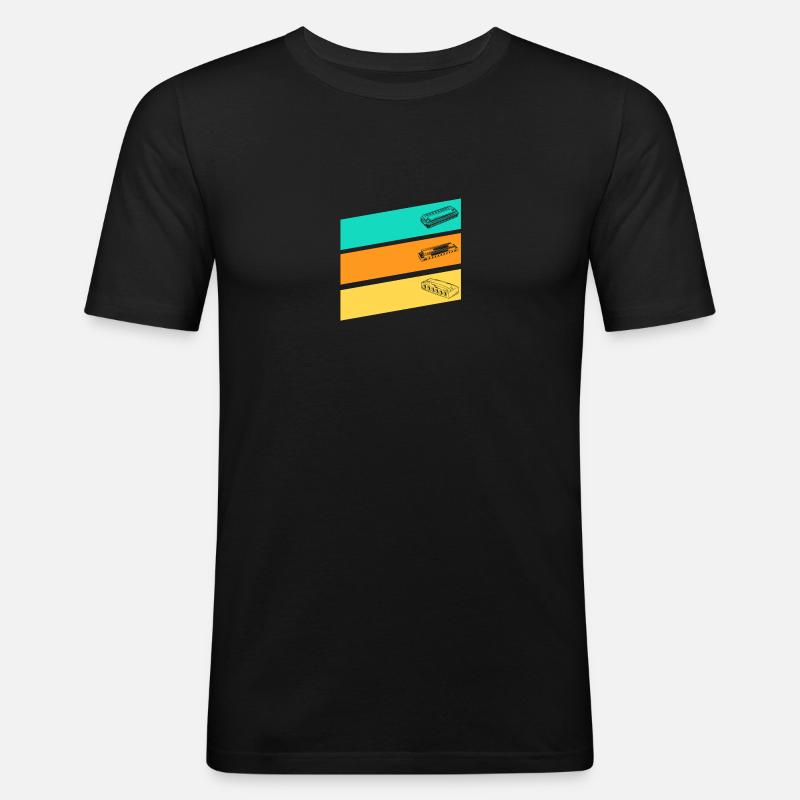 Harmonica Harmonica - Men's Slim Fit T-Shirt - black