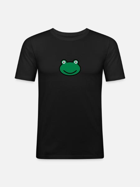 Frosch - Männer Slim Fit T-Shirt - Schwarz