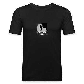Rock Climbing - Men's Slim Fit T-Shirt - black - Front - Nik (191cm)