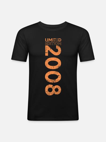 Limited Edition 2008 18th Birthday Gift - Men's Slim Fit T-Shirt - black