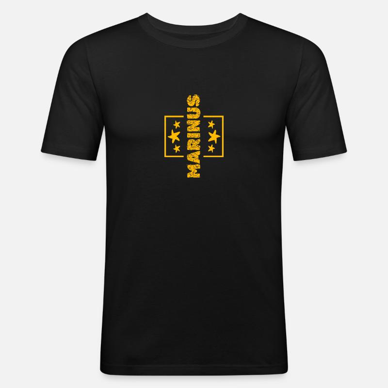 Marinus - Männer Slim Fit T-Shirt - Schwarz