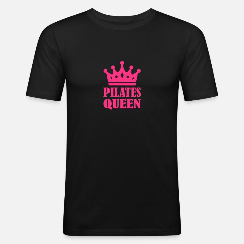 Pilates Queen - Maglietta aderente da uomo - nero