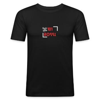 Les Rossi Punks ne sont pas morts - T-shirt près du corps Homme - noir - Devant - Nik (191cm)
