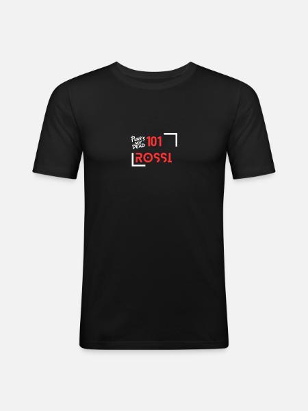 Rossi Punks not dead - Men's Slim Fit T-Shirt - black