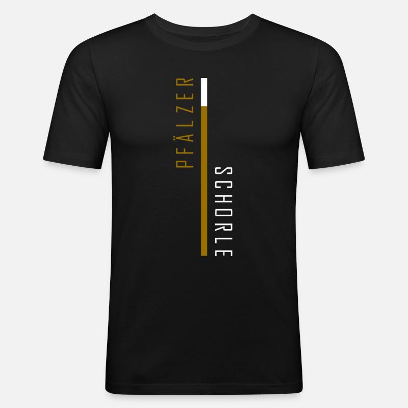 Pfälzer Schorle - Männer Slim Fit T-Shirt - Schwarz