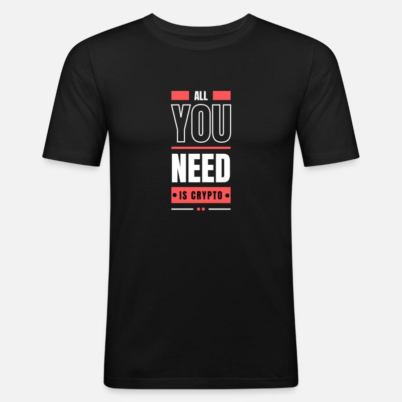 P.A.G Crypto Collection №2 - Männer Slim Fit T-Shirt - Schwarz