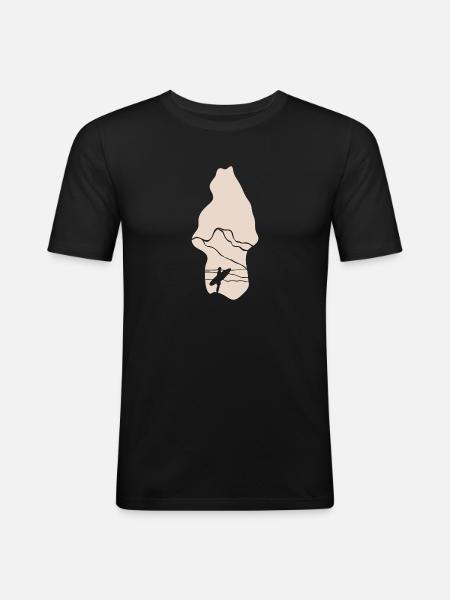 Surfer Bay - Men's Slim Fit T-Shirt - black