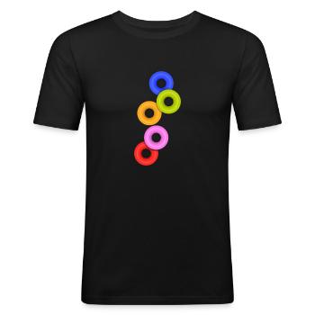 Do or nut? - Männer Slim Fit T-Shirt - Schwarz - Vorne - Nik (191cm)