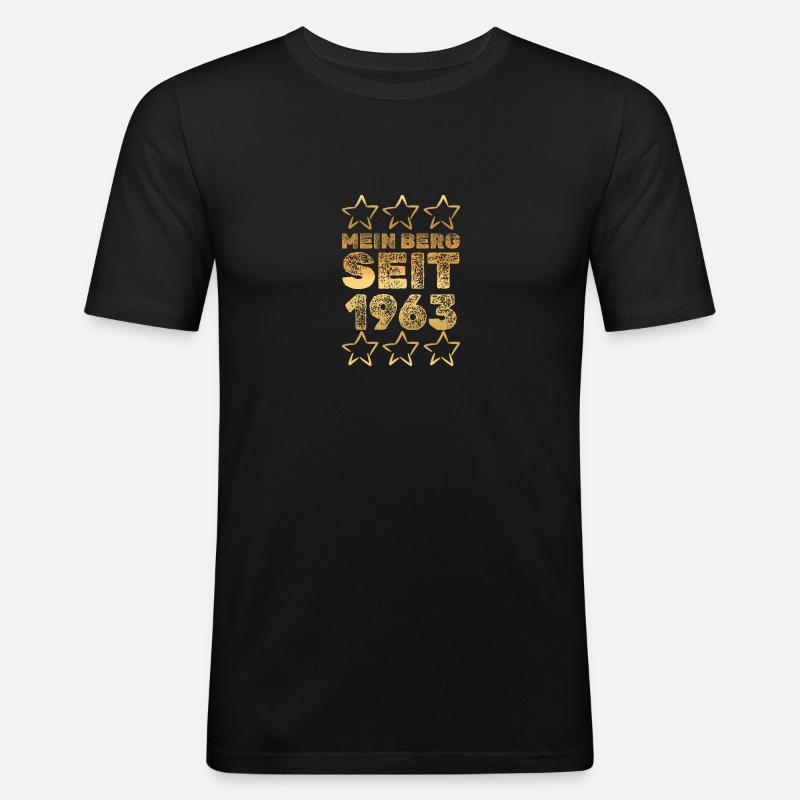 in 1963 - Männer Slim Fit T-Shirt - Schwarz