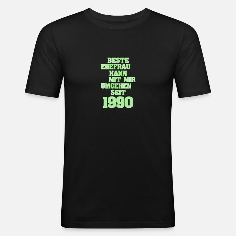 seit 1990 - Männer Slim Fit T-Shirt - Schwarz