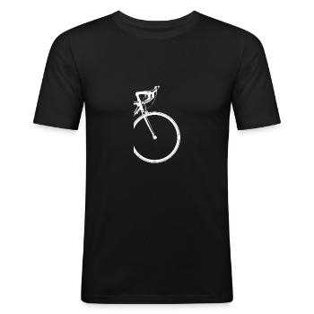 Bike Race Front Cycling Road Bike Cycling w - Men's Slim Fit T-Shirt - black - Front - Nik (191cm)