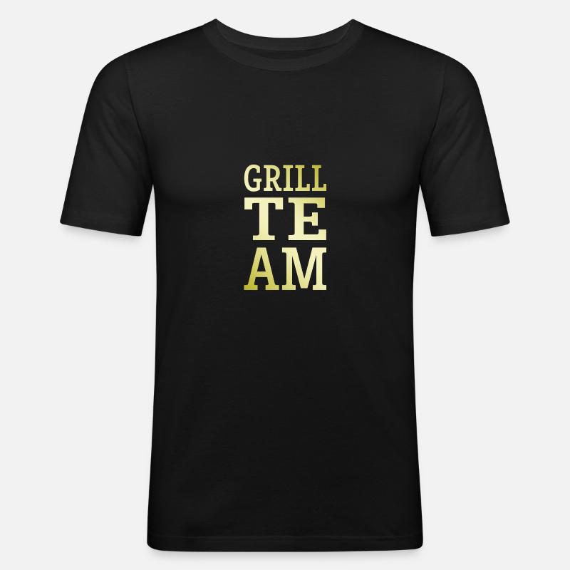 Grill Team - Männer Slim Fit T-Shirt - Schwarz
