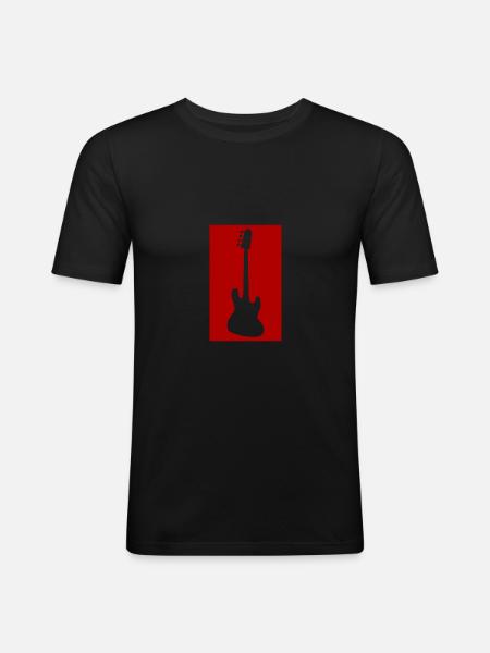 bass player - Men's Slim Fit T-Shirt - black