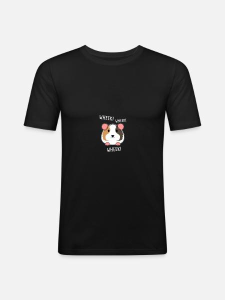 Cochon d’Inde Mama Femmes Fille - T-shirt près du corps Homme - noir