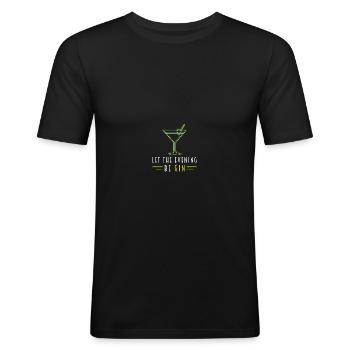 Let The Evening Be-Gin - Gin and Tonic - Männer Slim Fit T-Shirt - Schwarz - Vorne - Nik (191cm)