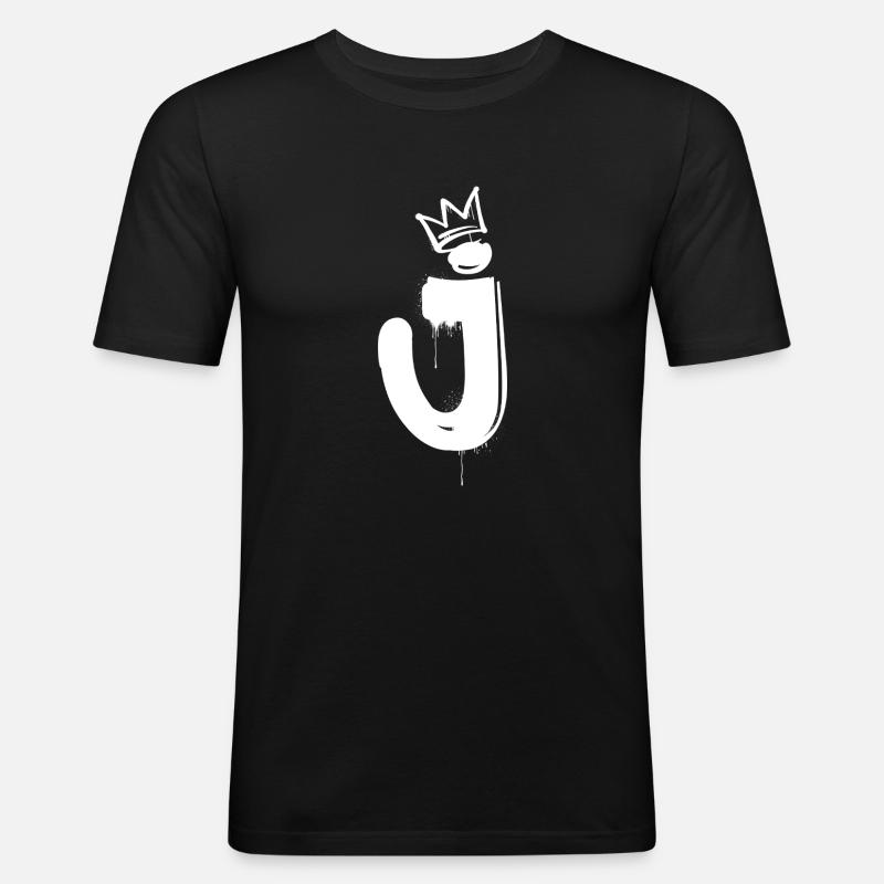 J - Männer Slim Fit T-Shirt - Schwarz