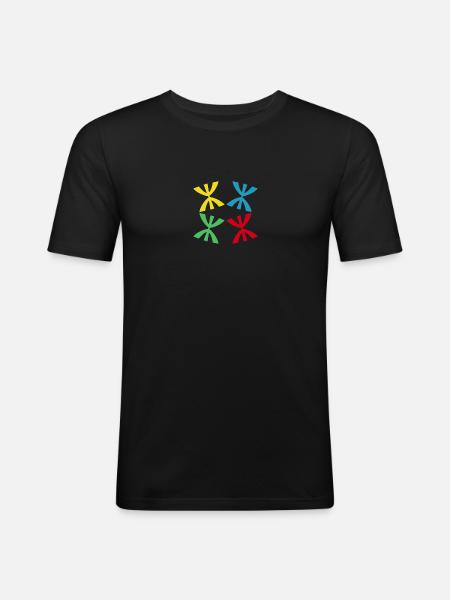 Der AMAZIGH-Platz - Männer Slim Fit T-Shirt - Schwarz