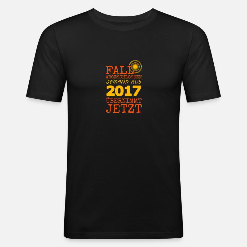 Witzig 2017 - Männer Slim Fit T-Shirt - Schwarz
