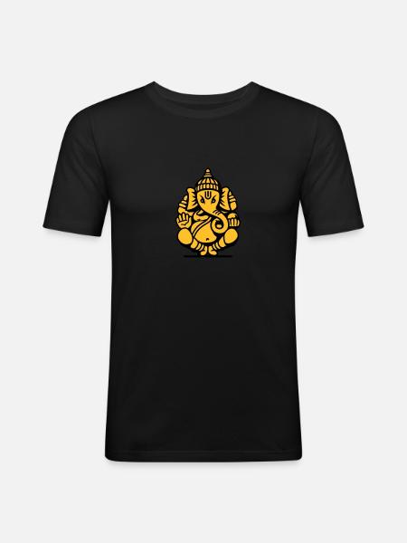 Ganesha Elephant No.04.2_2c - Men's Slim Fit T-Shirt - 