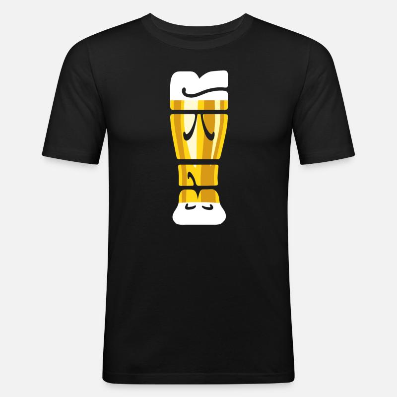 Durst - Bier Glas - Weizenbier - Spruch - Männer Slim Fit T-Shirt - Schwarz