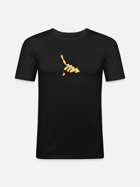Hand index finger - Men's Slim Fit T-Shirt - black