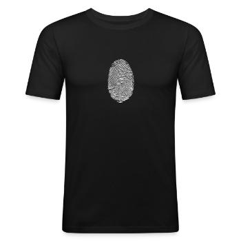 Scène de crime - T-shirt près du corps Homme - noir - Devant - Nik (191cm)