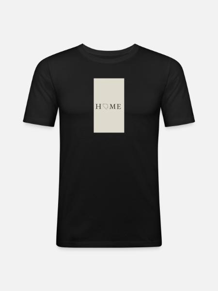 Heimatliebe Illustration auf Textil - Männer Slim Fit T-Shirt - Schwarz