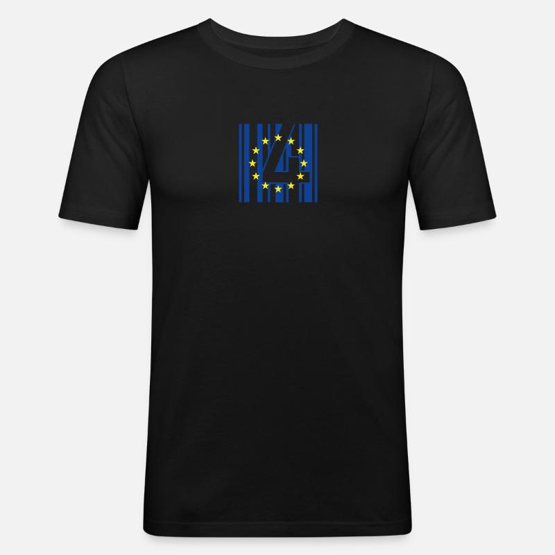 B4RCODE. EU - Männer Slim Fit T-Shirt - Schwarz